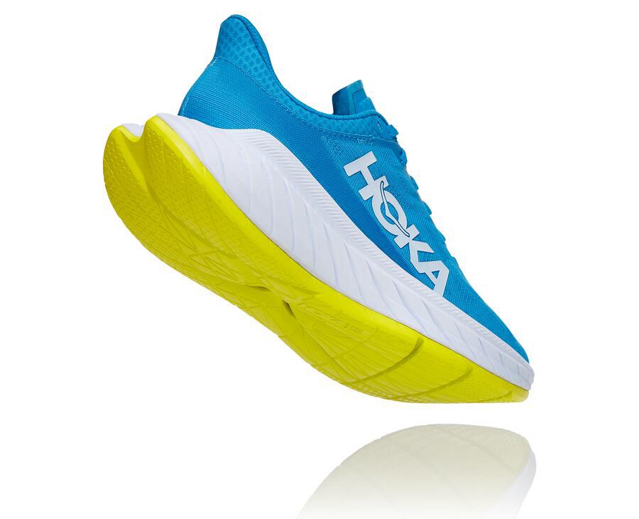 Hoka One One Tenisky Damske Modre/Biele - Carbon X 2 - 60197-NMBH